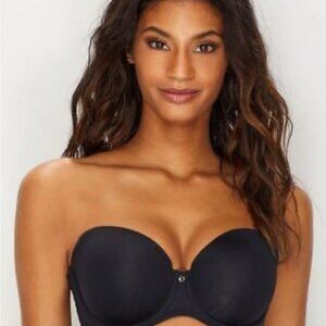 Dkny Black Strapless Bra with Seamless Finish
